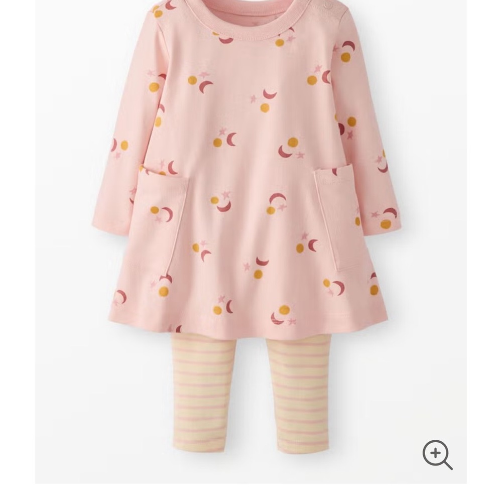 Hanna Andersson Pink and Yellow Kids Pajama Set